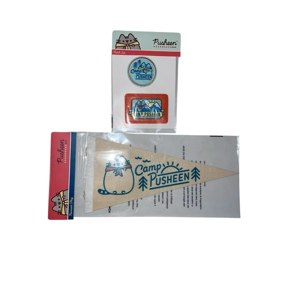 Pusheen Pennant Flag & 2 Patches Exclusive From 2020 Camp Pusheen Box